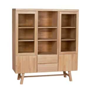 Esszimmer Highboard aus Eiche Massivholz 130 cm breit