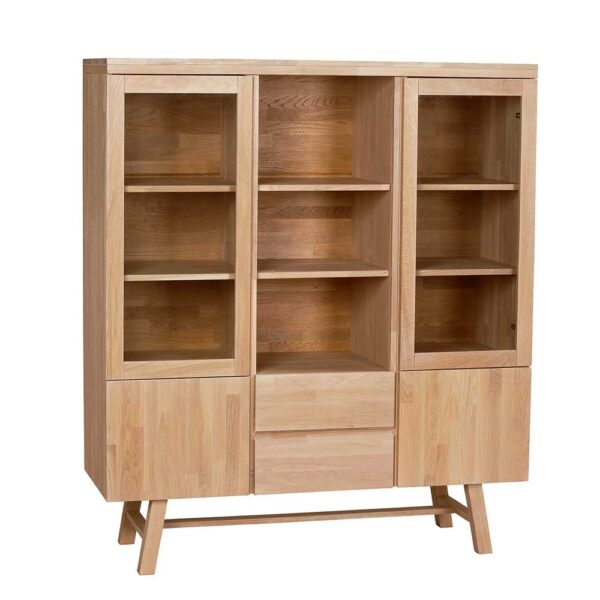 Esszimmer Highboard aus Eiche Massivholz 130 cm breit