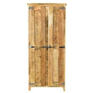 Garderobenschrank im Shabby Chic Design Mangobaum Massivholz