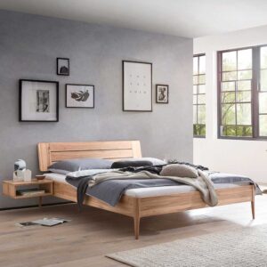 Bett Wildbuche 140x200 cm aus Massivholz modernem Design