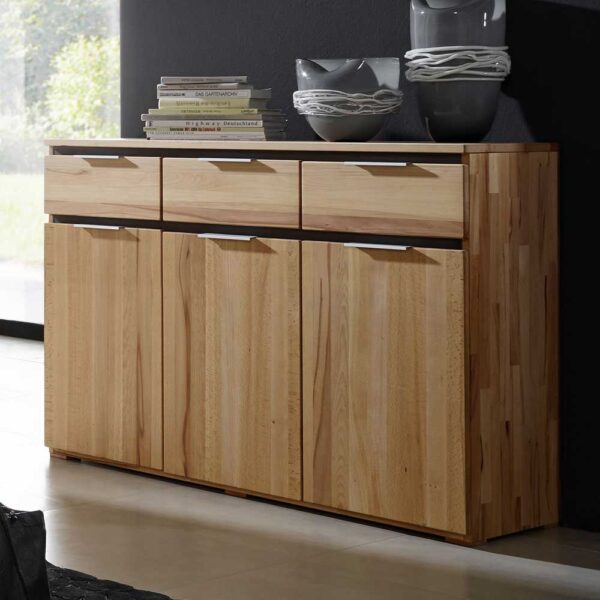 Massivholz Sideboard aus Kernbuche Grau