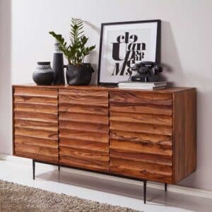 Holz Sideboard aus Sheesham Massivholz 150 cm breit