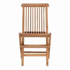 Outdoor Stühle für Kinder aus Teak Massivholz 33 cm Sitzhöhe (2er Set)