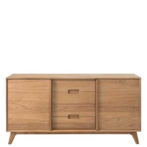 Retro Sideboard aus Eiche Massivholz 160 cm breit