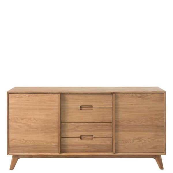 Retro Sideboard aus Eiche Massivholz 160 cm breit