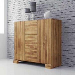 Wohnzimmer Sideboard aus Massivholz 120 cm