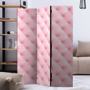 Spanische Wand in Rosa Fichte Massivholz Rahmen