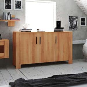 Massivholz Sideboard aus Kernbuche geölt 3 türig