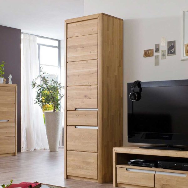 Seitenschrank aus Wildeiche Massivholz modern