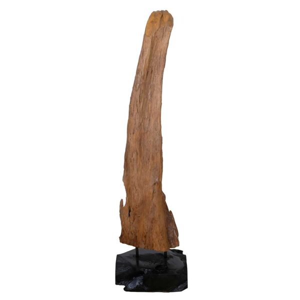 Holz Deko Figur aus Teak Massivholz und Metall Landhausstil