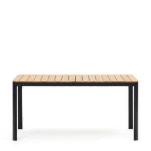 Terrassen Esstisch modern aus Teak Massivholz Aluminium