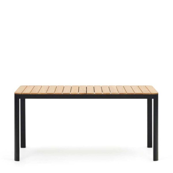 Terrassen Esstisch modern aus Teak Massivholz Aluminium