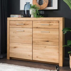 Sideboard aus Wildeiche Massivholz 2 Türen 2 Schubladen