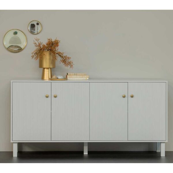 XL Sideboard im Skandi Design 4 Massivholztüren