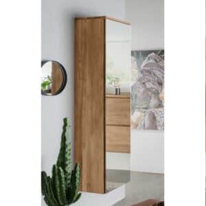 Spiegelschrank Garderobe aus Asteiche Massivholz 165 cm hoch