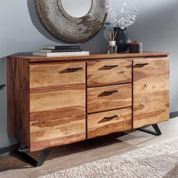 Echtholz Sideboard in modernem Design Sheesham Massivholz