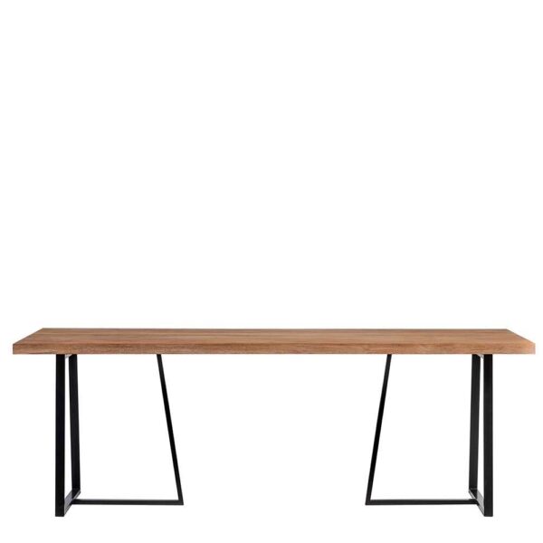 Esszimmer Tisch aus Teak Massivholz und Metall 300 cm breit