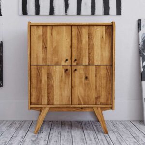 Holzkommode aus Wildeiche Massivholz Retrostil