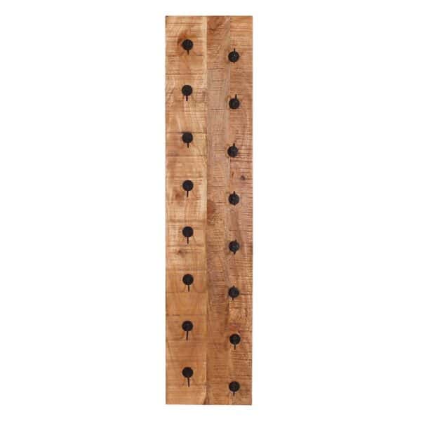 Wand Flaschenregal aus Mangobaum Massivholz rustikalen Stil