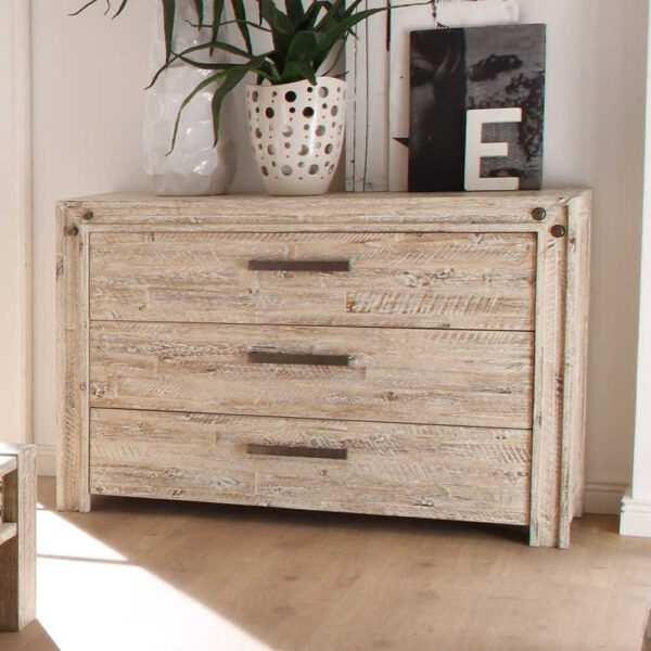 Sideboard im Vintage Design Akazie Massivholz