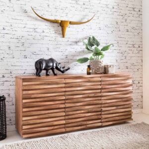 Massivholz Sideboard aus Akazie grob stukturiert 160 cm